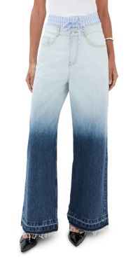 Monse Bleached Double Waistband Jeans Indigo 4