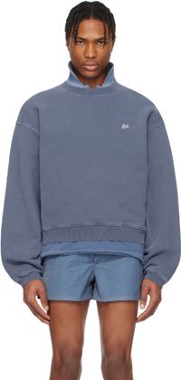 ERL Blue 'ERL' Crewneck Sweatshirt