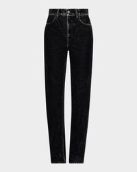Journey Straight Velvet-Effect Jeans