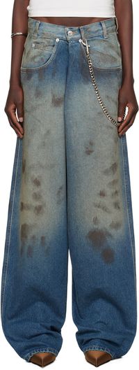 LU'U DAN Blue Kriss Kross Jeans