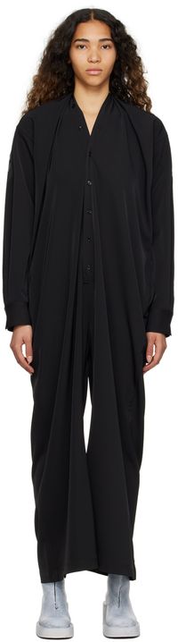MM6 Maison Margiela Black Button Jumpsuit