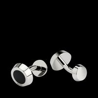 Boss - Boutons de manchette ronds en laiton - Taille Unique - Noir