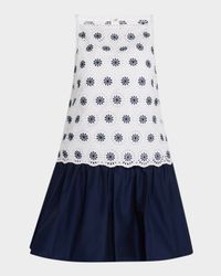 Grace Eyelet Drop-Waist Mini Dress