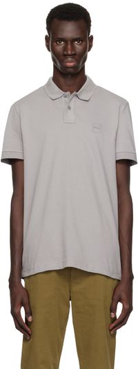 BOSS Gray Slim-Fit Polo