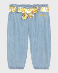 Girl's Paperbag Belted Pants, Size 12M-30M