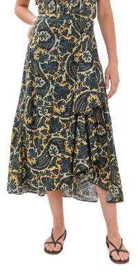 Ulla Johnson Sabina Faux Wrap Skirt Luna 2