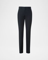 Flavin Cotton Poplin Tapered-Leg Ankle Pants