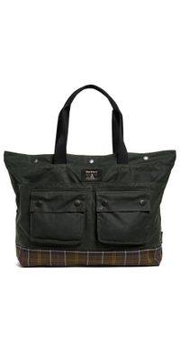 Barbour Barbour Field Wax Tote Bag Sage/Classic One Size