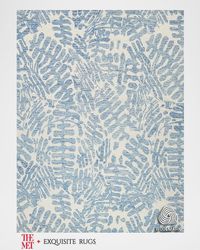 Botanica Hand-Tufted Light Blue/Ivory Rug, 6' x 9'