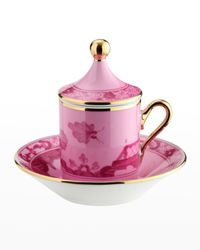 Empire-Style Coffee Cups & Saucers, Set of 2 - Pink