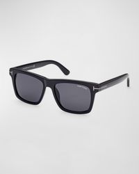 Men's Buckley-02 Square Acetate Sunglasses