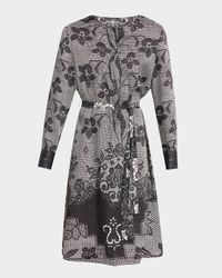 Michelle Floral Lace-Print Dress