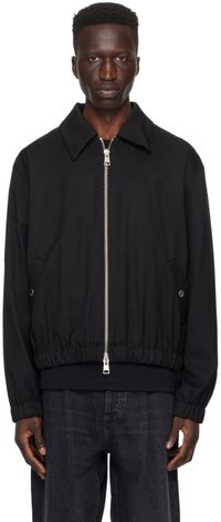 AMI Paris Black Ami De Cœur Bomber Jacket