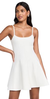Fleur du Mal Flared Corset Dress Ivory S