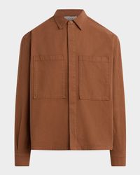 Men's Cotton Patch Pocket Shirt Jacket