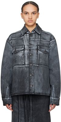 Ottolinger Black Printed Denim Shirt