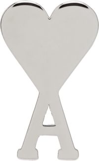 AMI Paris Silver Brass Ami de Coeur Single Stud Earring