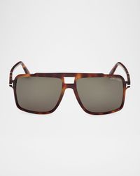 Men's Kemp Acetate Rectangle Sunglasses