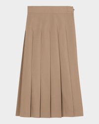 Pleated Wrap Skirt