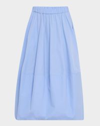 Cotton Midi Bubble Skirt