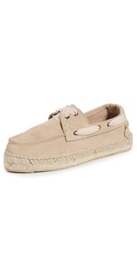 Manebi Boat Shoe Espadrilles Champagne Beige 37