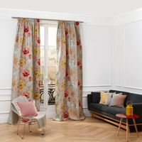 Madura - Rideau à galon fronceur - Taille 135x375 - Multicolore