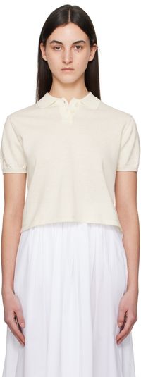Nothing Written Off-White Cotton Knit Polo