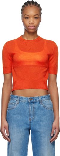Jil Sander Orange Virgin Wool T-shirt