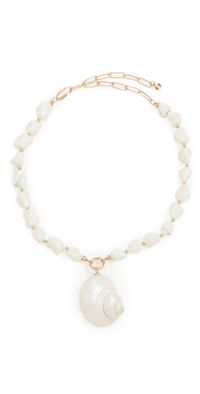 Ettika Sunken Treasure Shell Necklace Gold One Size