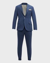 Men's Solid Linen Suit