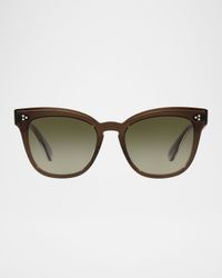 Marianela Rounded Acetate Butterfly Sunglasses