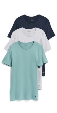 Calvin Klein Underwear Cotton Classics Crew Neck T-Shirt 3 Pack Micro Chip/Zoni Beach/Ink XL