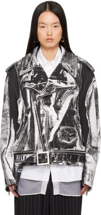 Jean Paul Gaultier Black & White 'The Trompe-L’Œil Perfecto' Denim Jacket