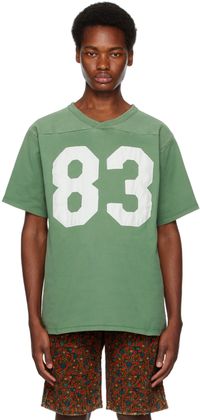 ERL Green V-Neck T-Shirt