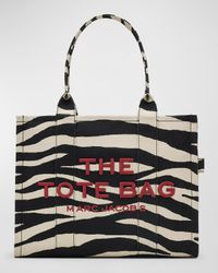 The Zebra Canvas Large Tote Bag