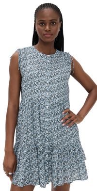 Veronica Beard Jean Yulianna Dress Lake Mist Multi M