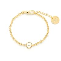 Monsieur Simone - Mini bracelet perle doré à l'or fin - Taille Unique - Doré