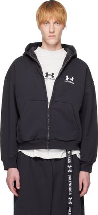 Balenciaga Black Under Armour Edition Zip-Up Hoodie