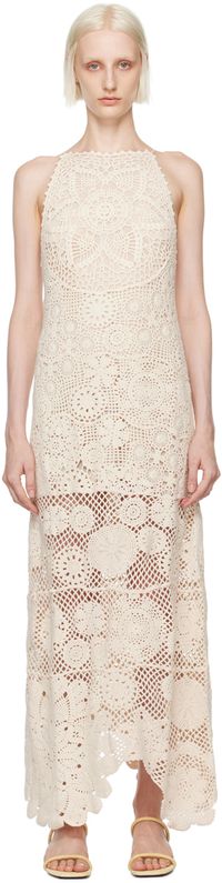 Staud Robe longue Whimsy blanc cassé