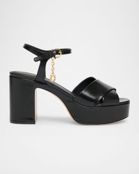 Savia Crisscross Gancini Charm Platform Sandals