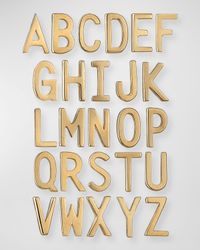 14k Gold Initial Stud Earring, Single