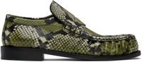 Dries Van Noten Green Leather Loafers