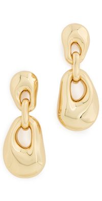 Madewell Double Sculpted Drop Earrings Antique Gold One Size