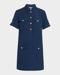 Lucca Short-Sleeve Cotton Shirtdress
