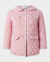 Girl's Two-Tone Quilted Jacket, Size 2-10