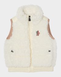 Girl's Teddy Fleece Down Vest, Size 8-10