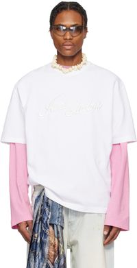 Acne Studios T-shirt décontracté blanc à logo