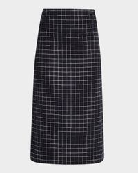 Trellis Plaid Pencil Skirt