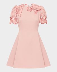 Elyse Applique Fit-&-Flare Mini Dress