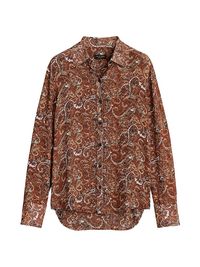 Women's Antonia Paisley Shirt - Brown Multi - Size Small